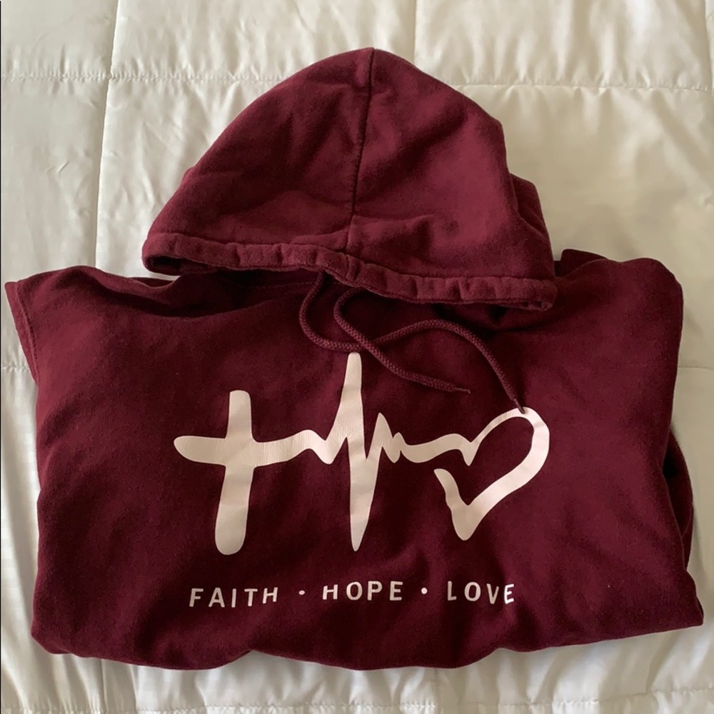 Maroon Drawstring Hoodie